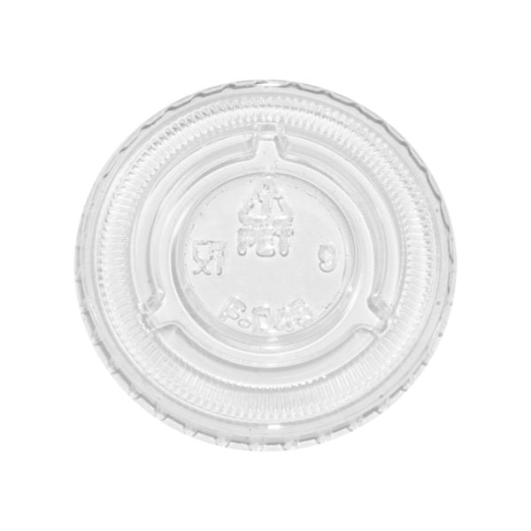Plastic Flat Lids for 3.25-4 oz Plastic Portion Cups - Clear
