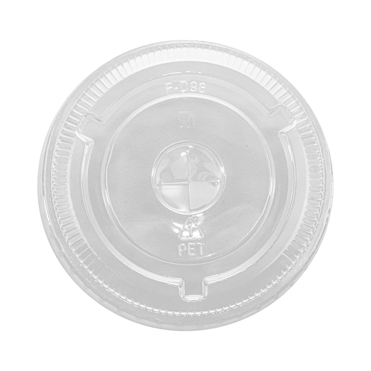 Clear Plastic Flat Lid Straw Slot for 12/14/16/20/24 oz Cold Cup 98 mm