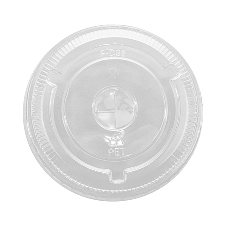 Clear Plastic Flat Lid Straw Slot for 12/14/16/20/24 oz Cold Cup 98 mm