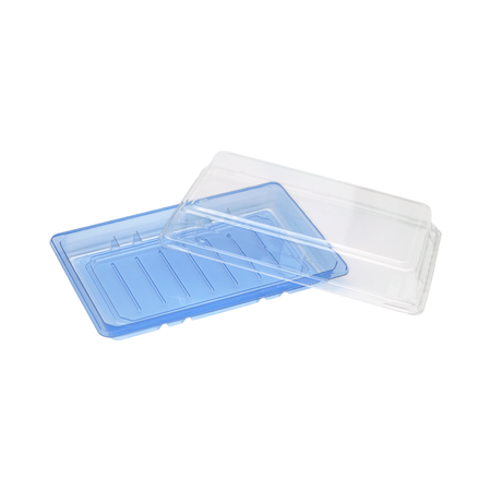 Clear Plastic Lid for 8.42" x 5.25" x 1" Sushi Container