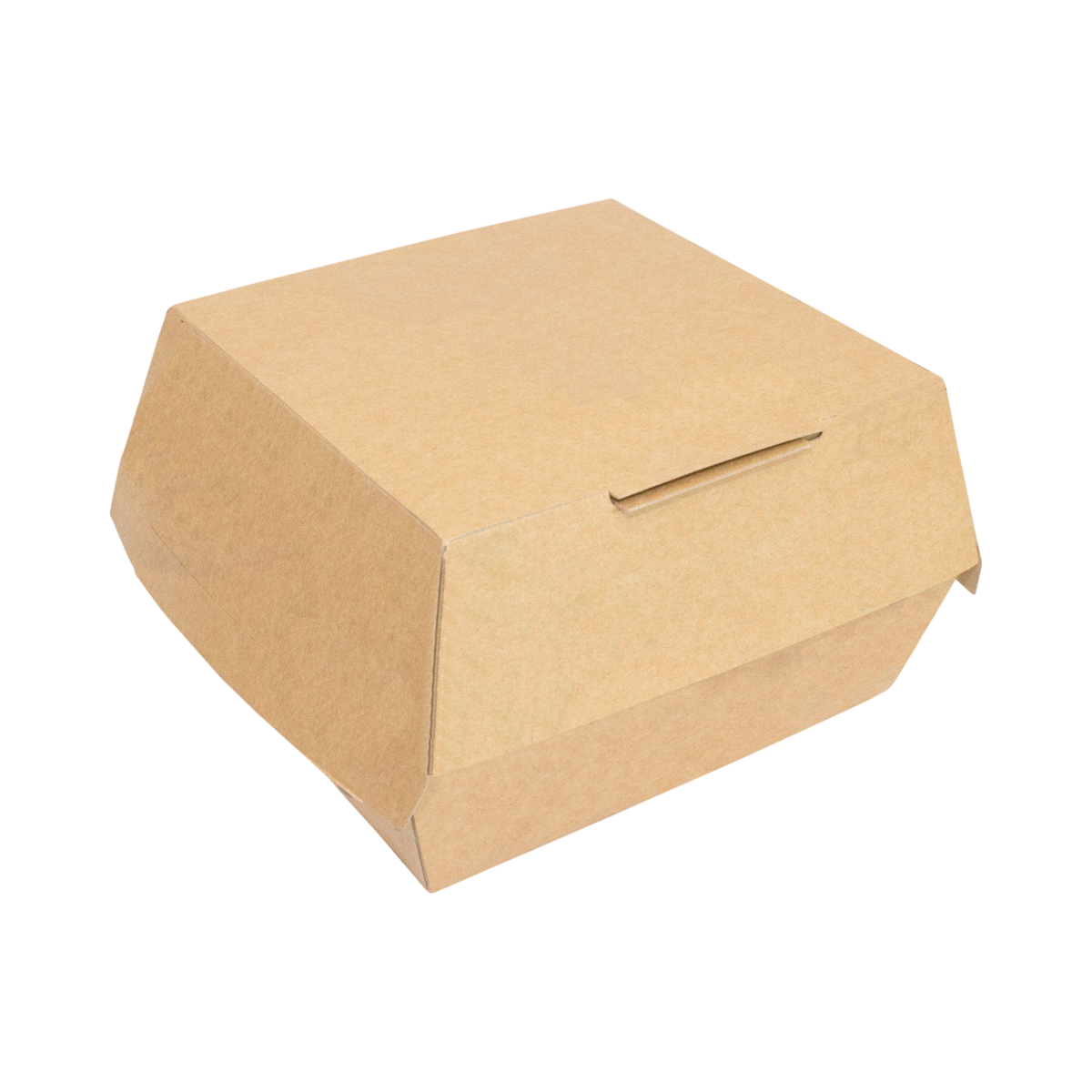 4.5" x 4.5" x 2.75" Kraft Paper Clamshell Container