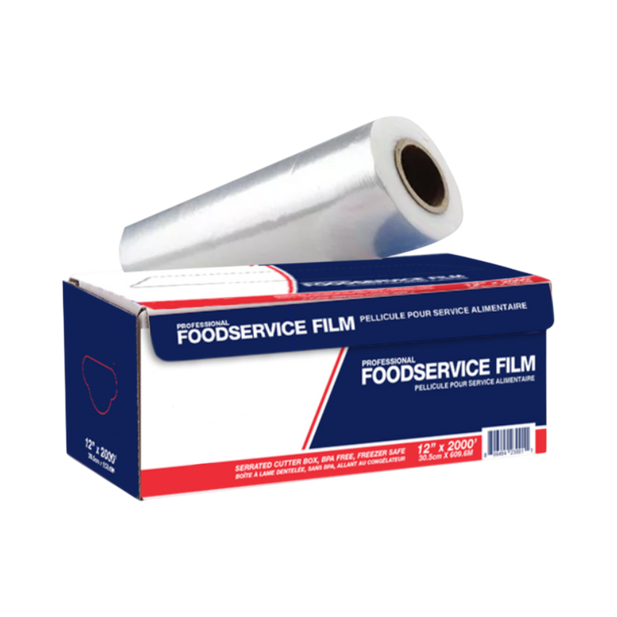 12" x 2000' Clear Plastic Food Film Cutter Box