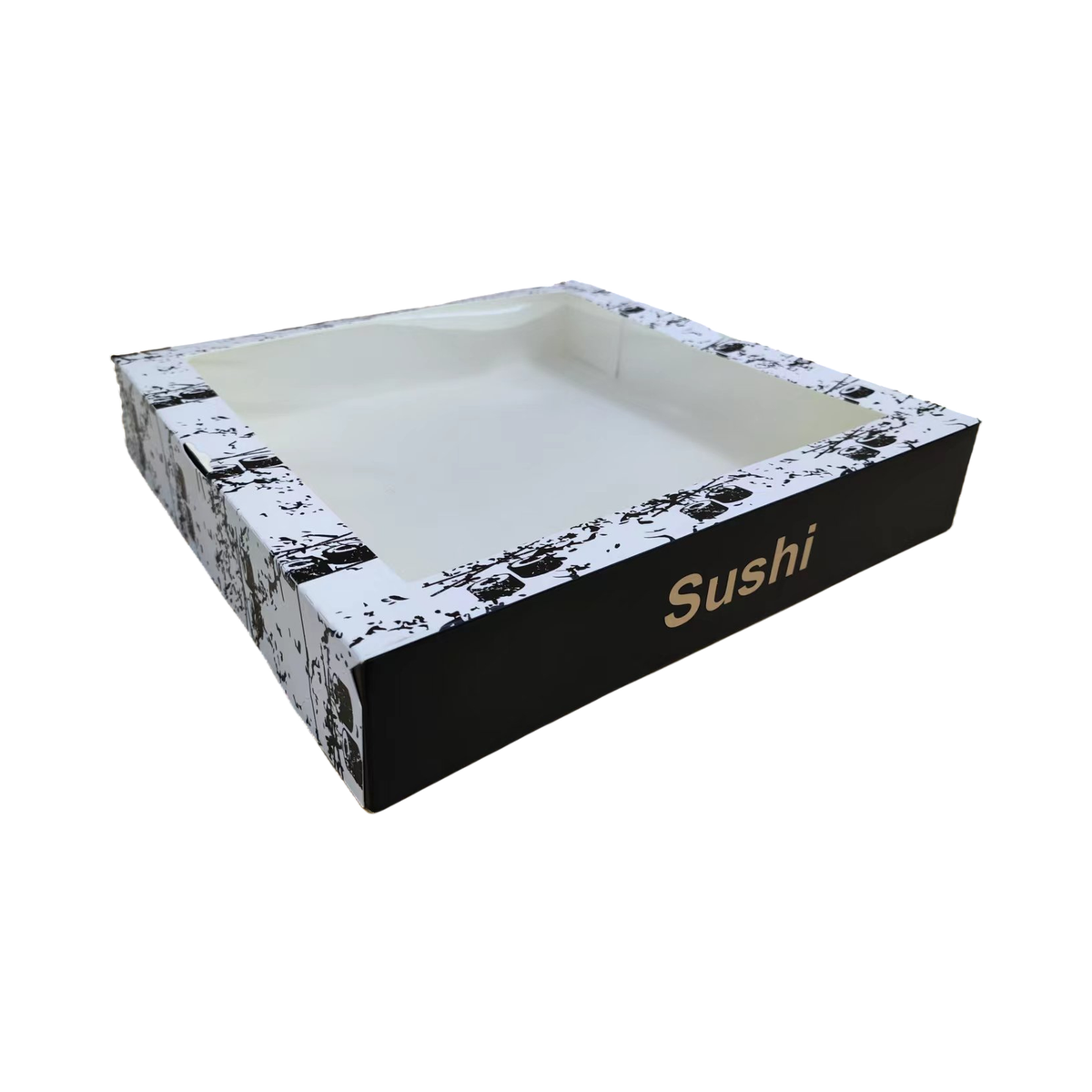 10.63" x 10.63" x 2.36" Printed Paper Sushi Container