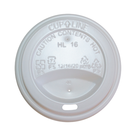 White Plastic Dome Lid for 8 oz Hot Cup 80 mm