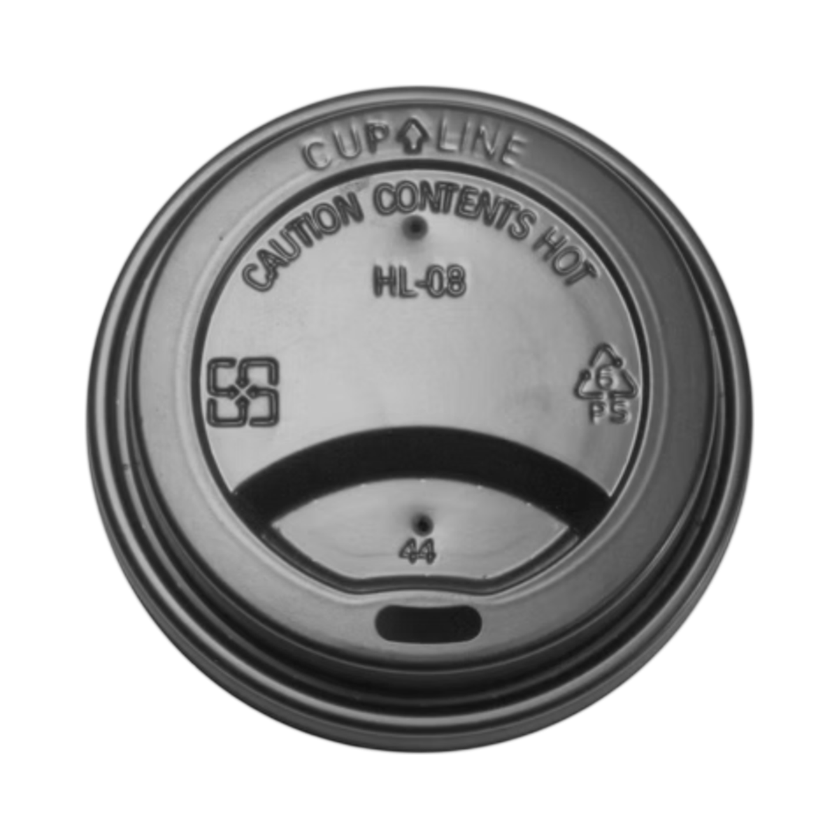 Black Plastic Dome Lid for 8 oz Hot Cup 80 mm