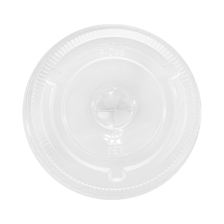 Clear Plastic Flat Lid Straw Slot for 5/7/9/10 oz Cold Cup 78 mm