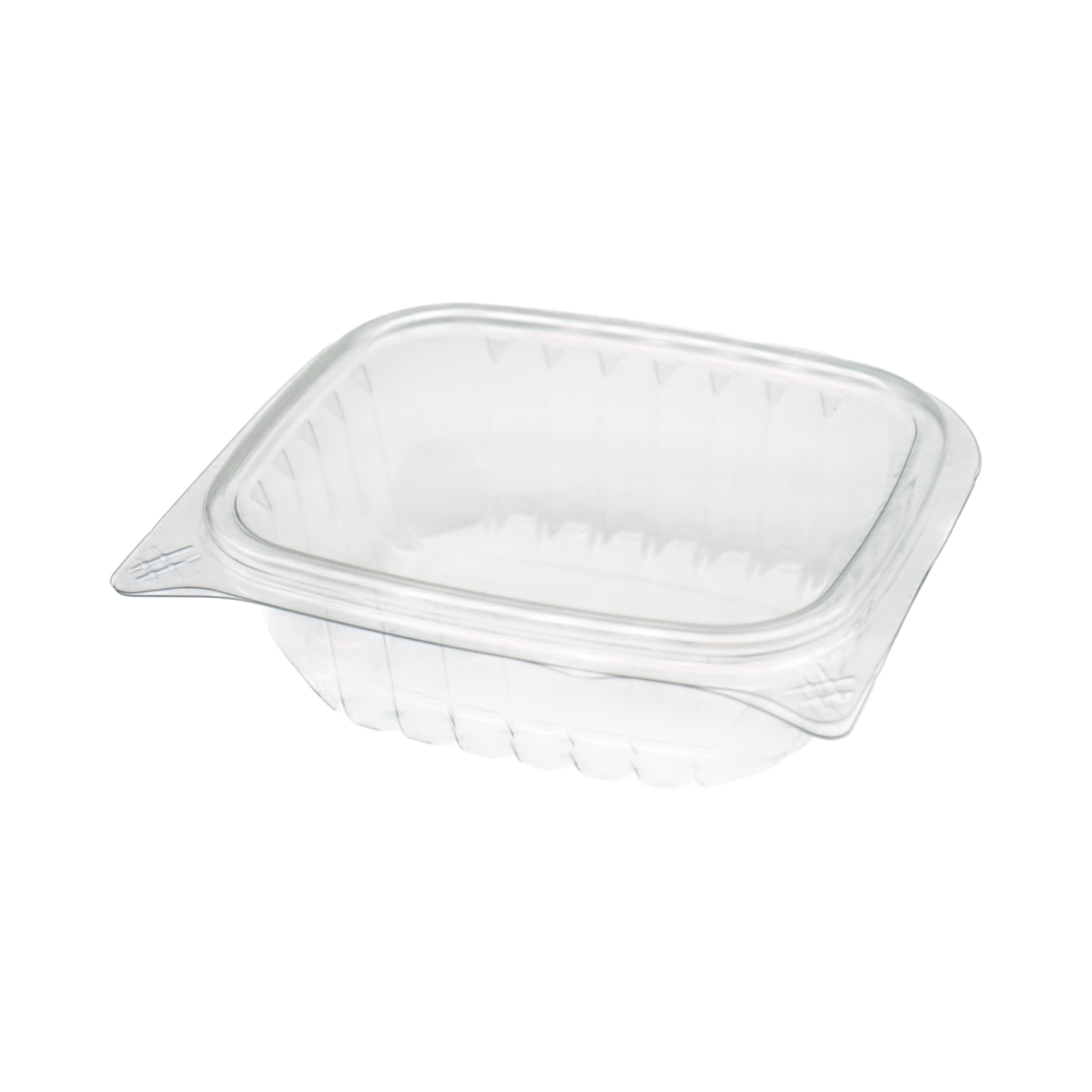12 oz Rectangular Clear Plastic Hinged-Lid Container