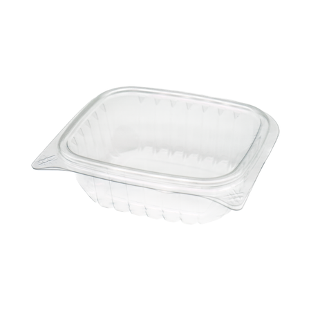 12 oz Rectangular Clear Plastic Hinged-Lid Container
