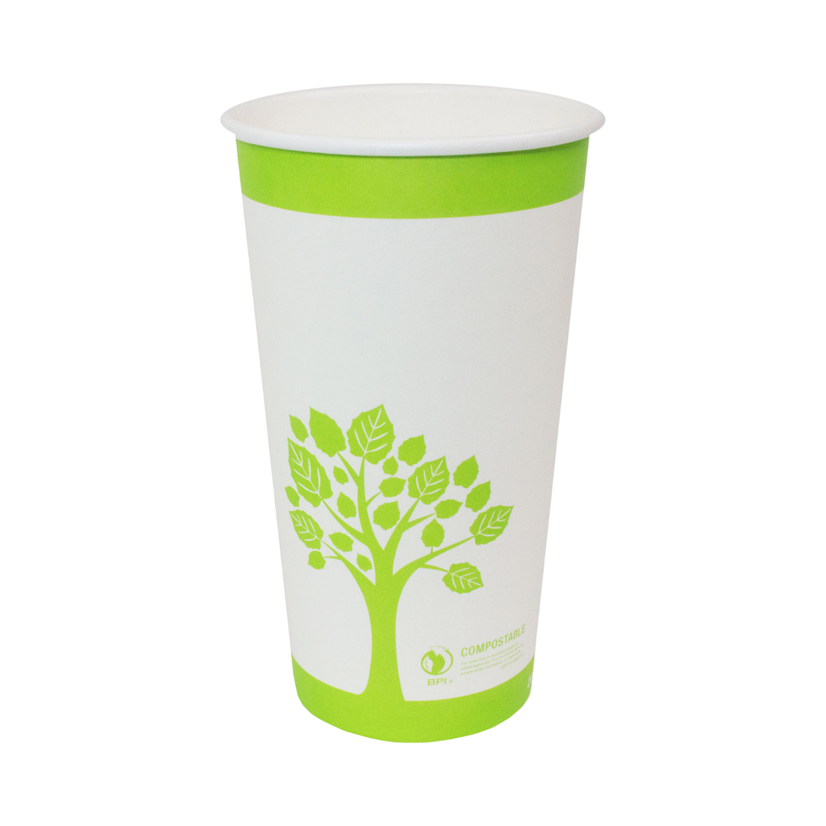 20 oz Printed Compostable Single-Wall Paper Hot Cup 90 mm