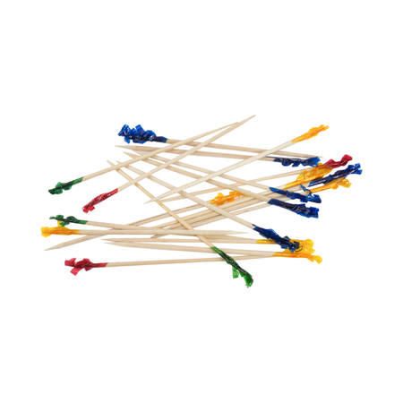 4.5" Natural Wooden Club Frill Toothpick