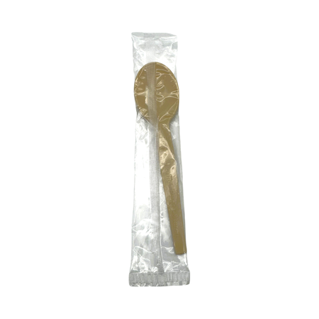 Wrapped Beige Heavy Cornstarch Soup Spoon