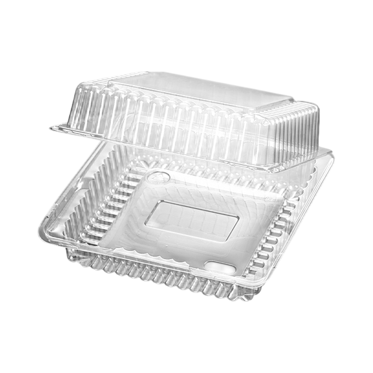 6" x 6" x 2.5" Clear Plastic Clamshell Container