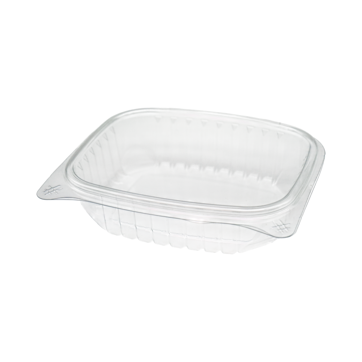 24 oz Rectangular Clear Plastic Hinged-Lid Container