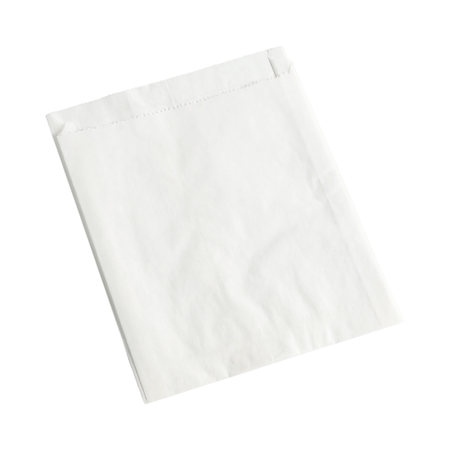 6" x 0.75" x 6.75" White Greaseproof Paper Bag