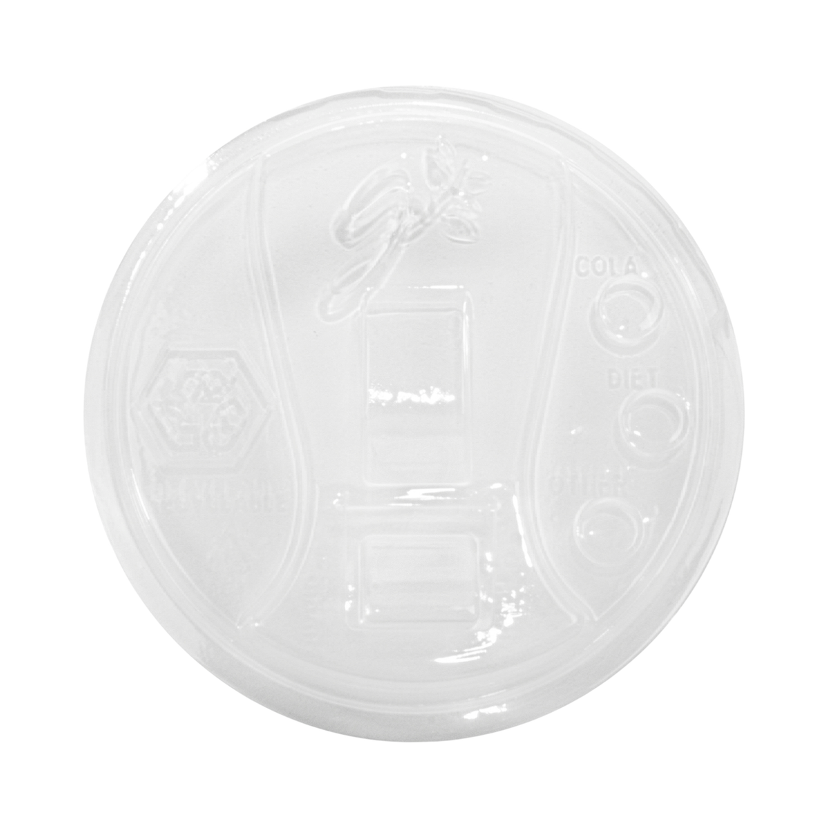 Clear Plastic Sip Lid Latch Cover for 12/14/16/20/24 oz Cold Cup 98 mm