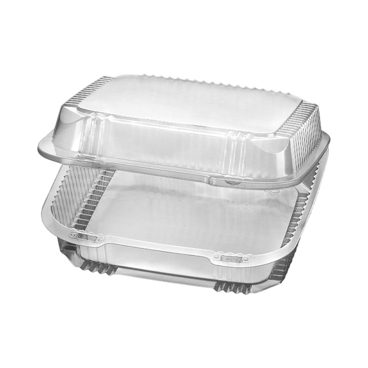 6" x 6" x 3" Clear Plastic Clamshell Container