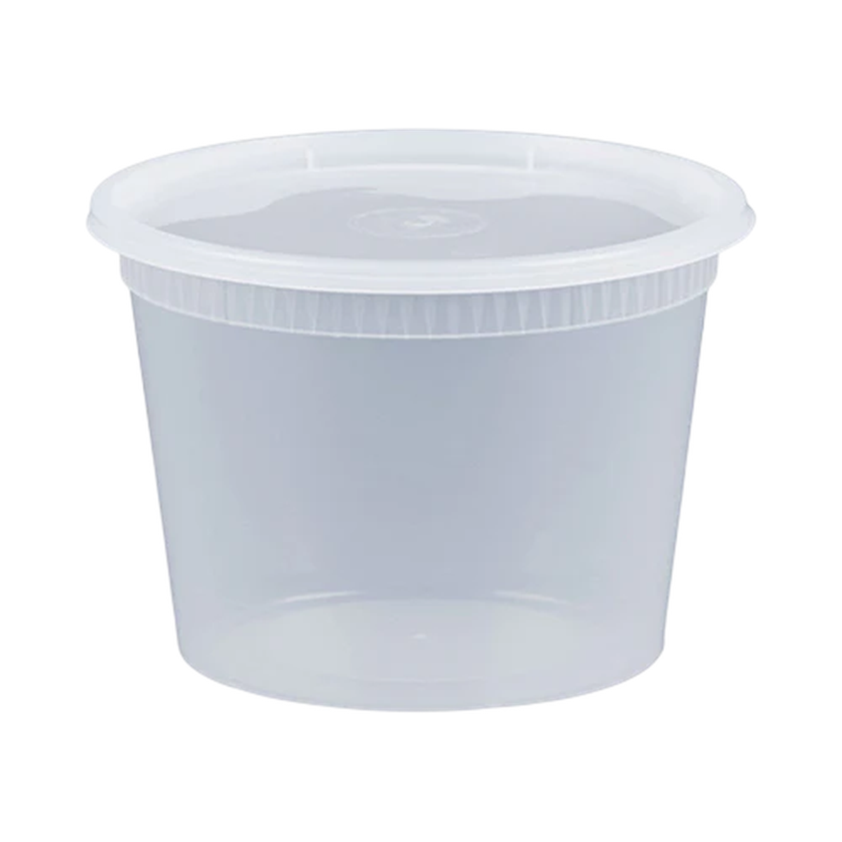 16 oz Transluscent Plastic Deli Container Lid Combo