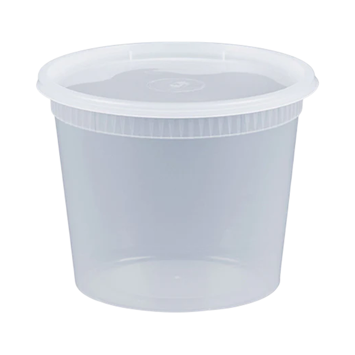 24 oz Transluscent Plastic Deli Container Lid Combo