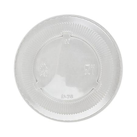 Clear Plastic Flat Lid for 2 oz Bagasse Portion Cup