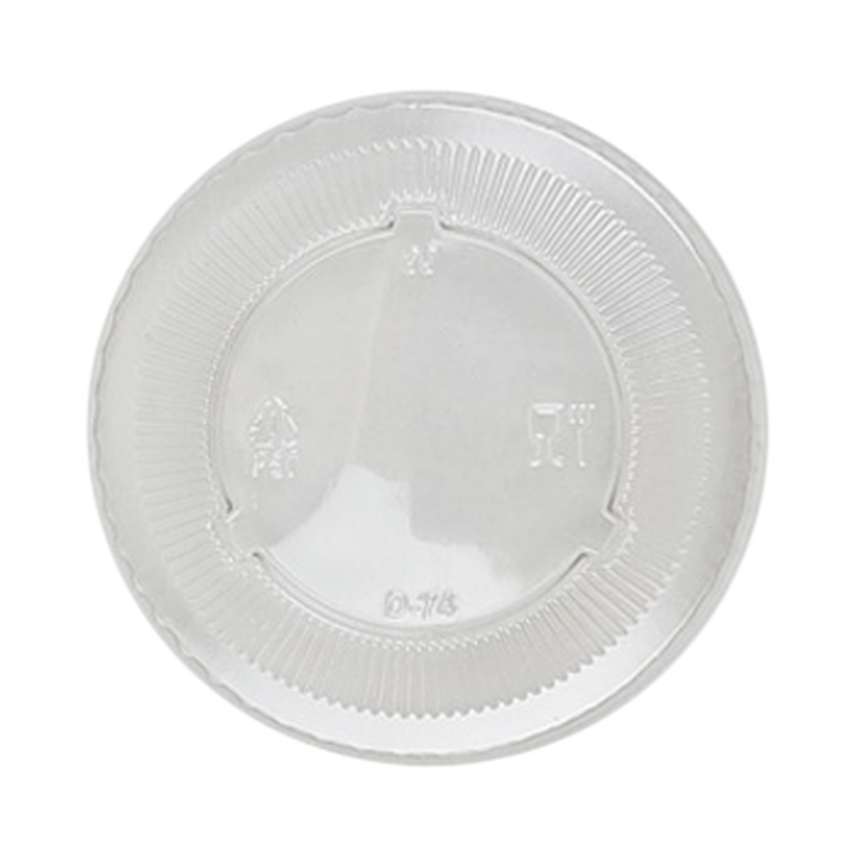 Clear Plastic Flat Lid for 4 oz Bagasse Portion Cup