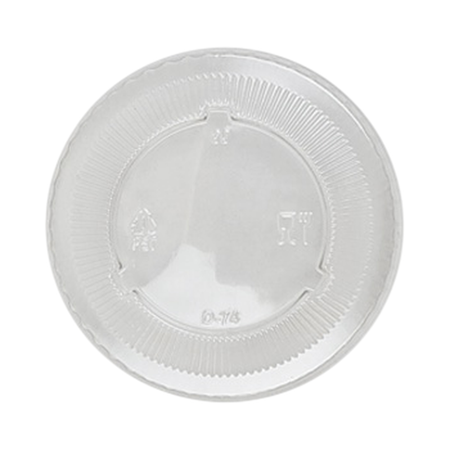 Clear Plastic Flat Lid for 4 oz Bagasse Portion Cup