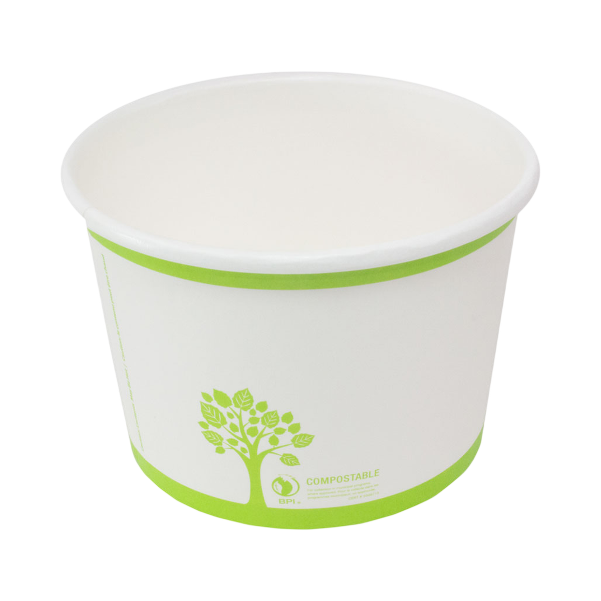 8 oz Printed Compostable Paper Container 90 mm