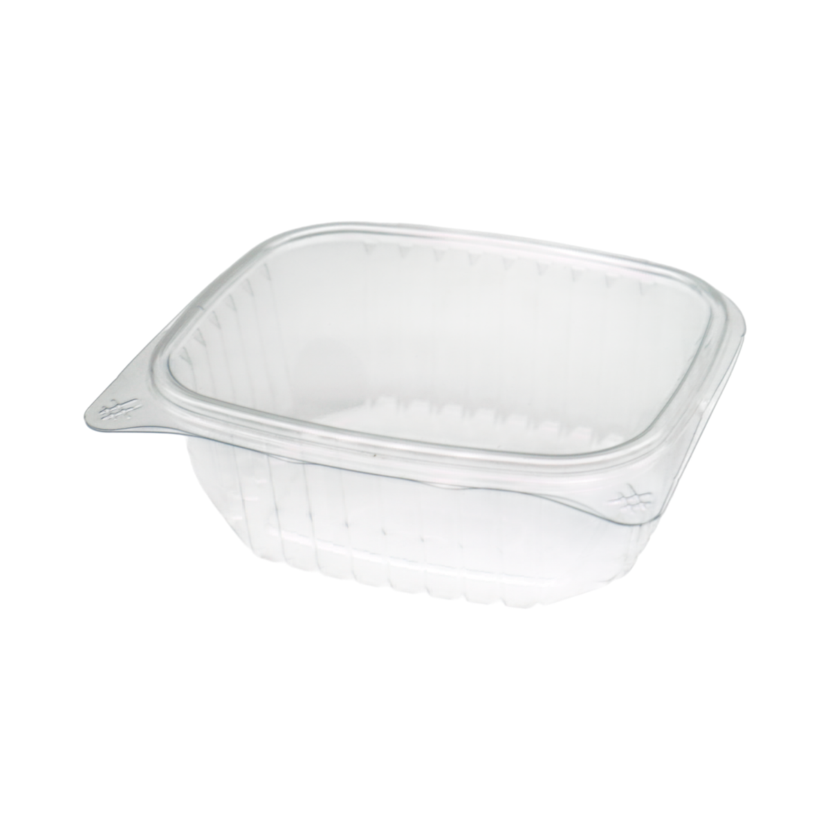 32 oz Rectangular Clear Plastic Hinged-Lid Container