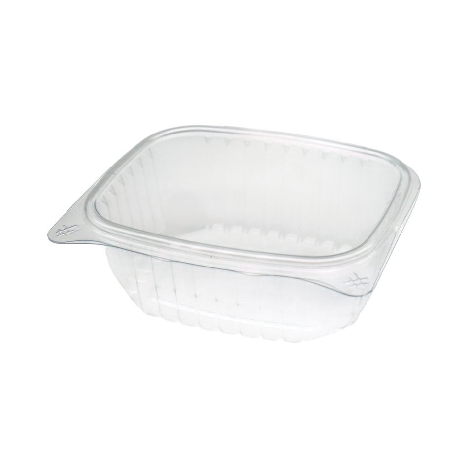 32 oz Rectangular Clear Plastic Hinged-Lid Container