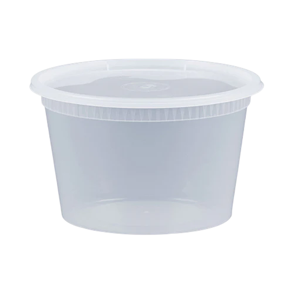 12 oz Transluscent Plastic Deli Container Lid Combo