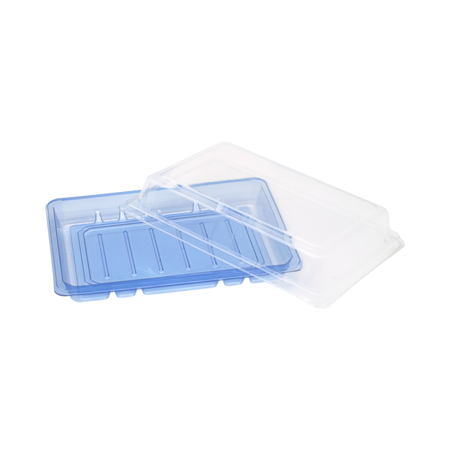 Clear Plastic Lid for 7.36" x 5.25" x 1" Sushi Container