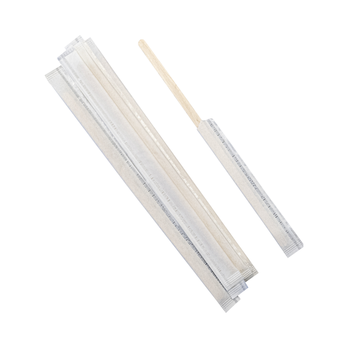 7.5" Wrapped Natural Wooden Stir Stick
