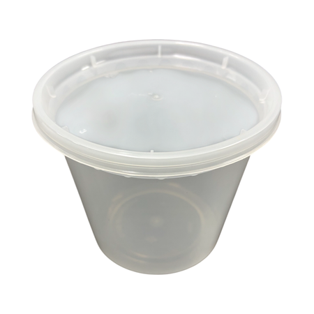 20 oz Transluscent Plastic Deli Container Lid Combo