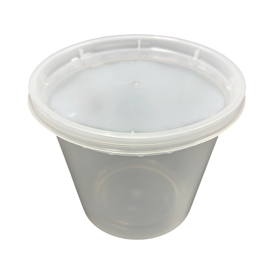 20 oz Transluscent Plastic Deli Container Lid Combo