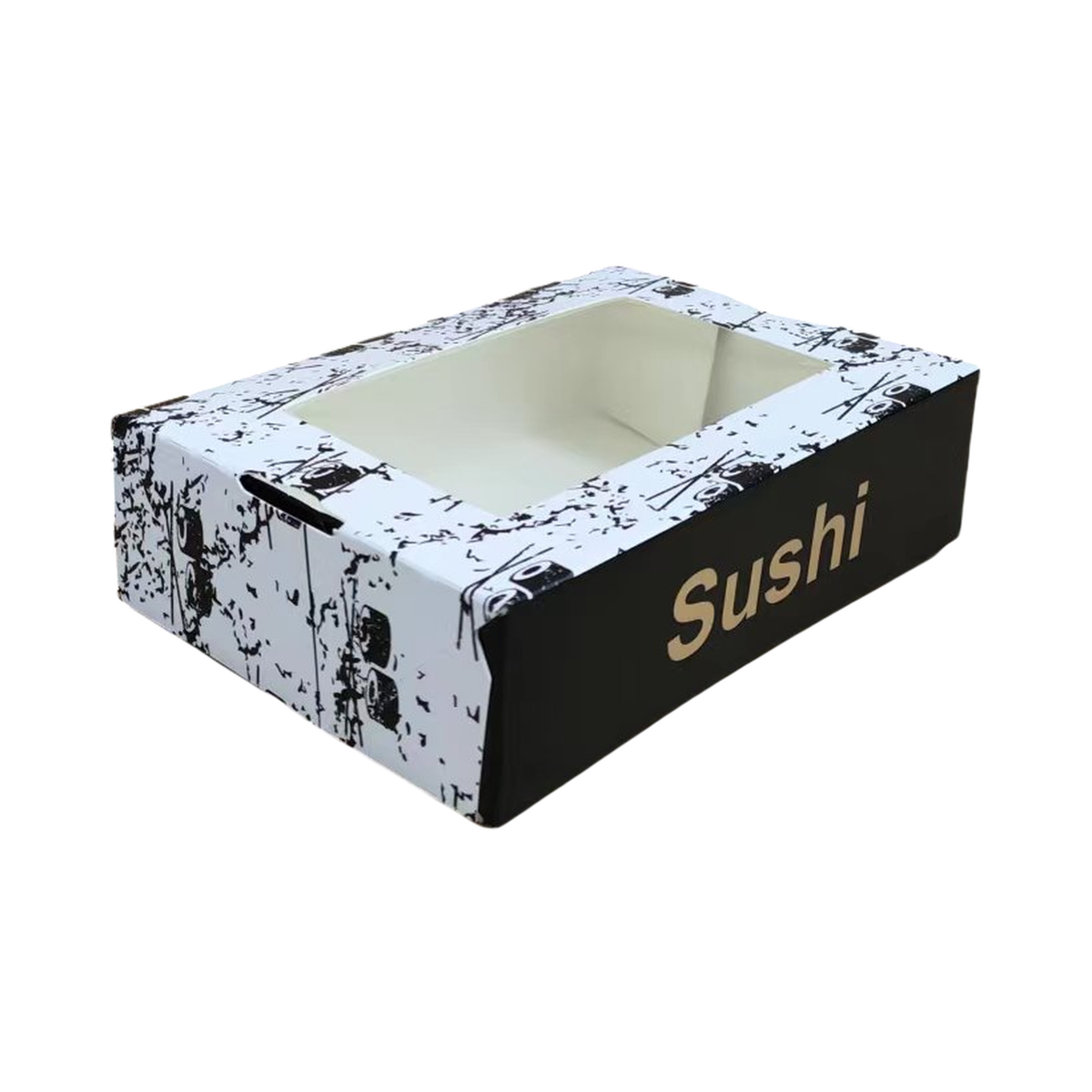 6.5" x 4.53" x 2.36" Printed Paper Sushi Container