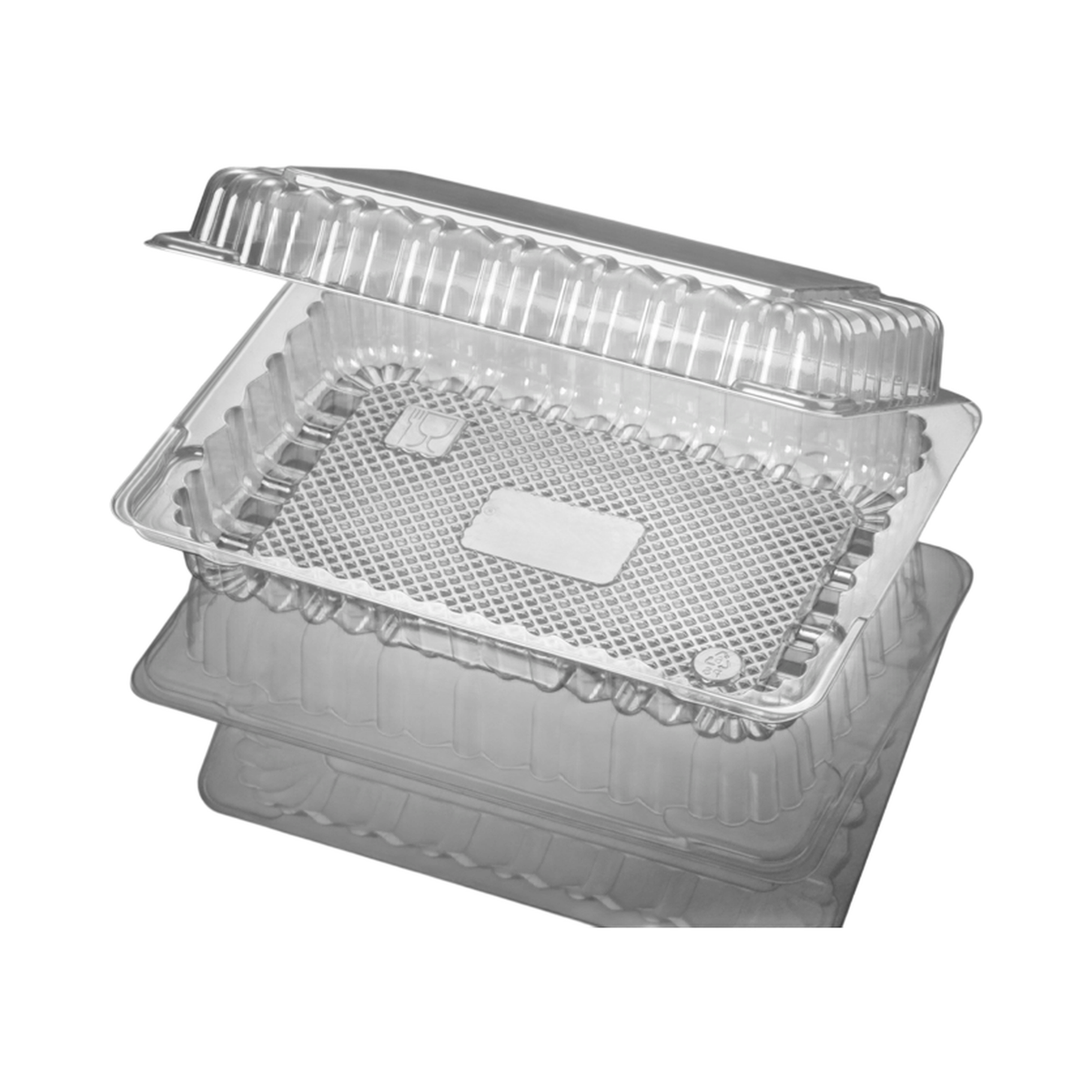 9" x 6" x 2.25" Clear Plastic Clamshell Container