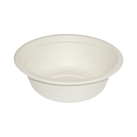 12 oz Round White Bagasse Bowl