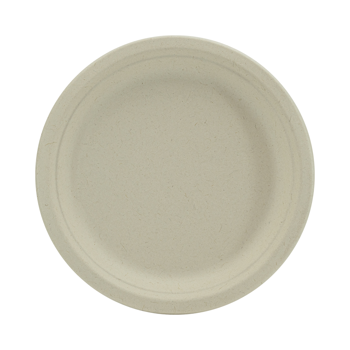 6" Round Natural Bagasse Plate No PFSA