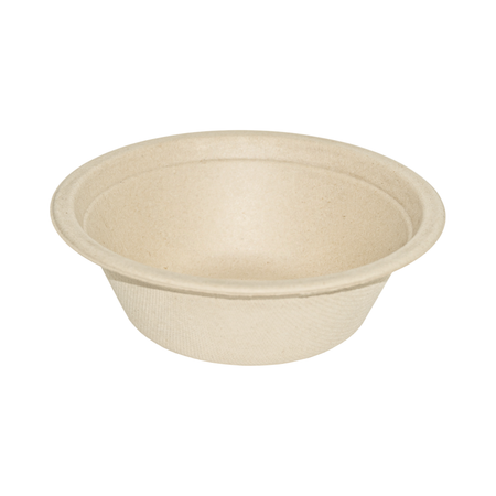12 oz Round Natural Bagasse Bowl