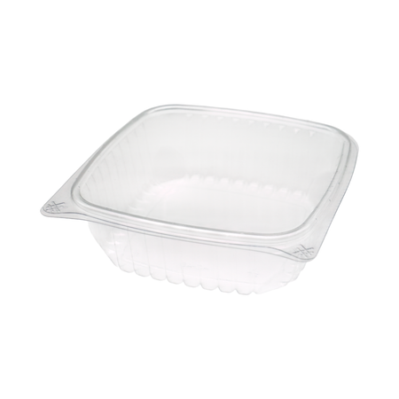 48 oz Rectangular Clear Plastic Hinged-Lid Container