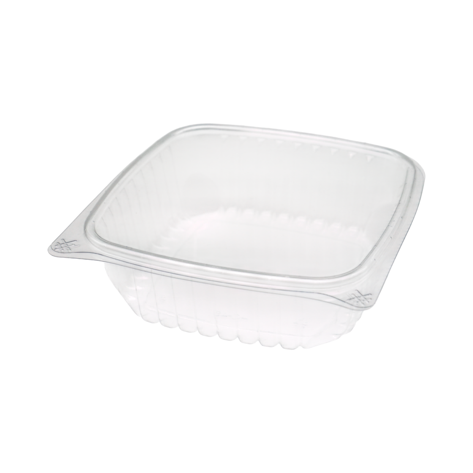 48 oz Rectangular Clear Plastic Hinged-Lid Container