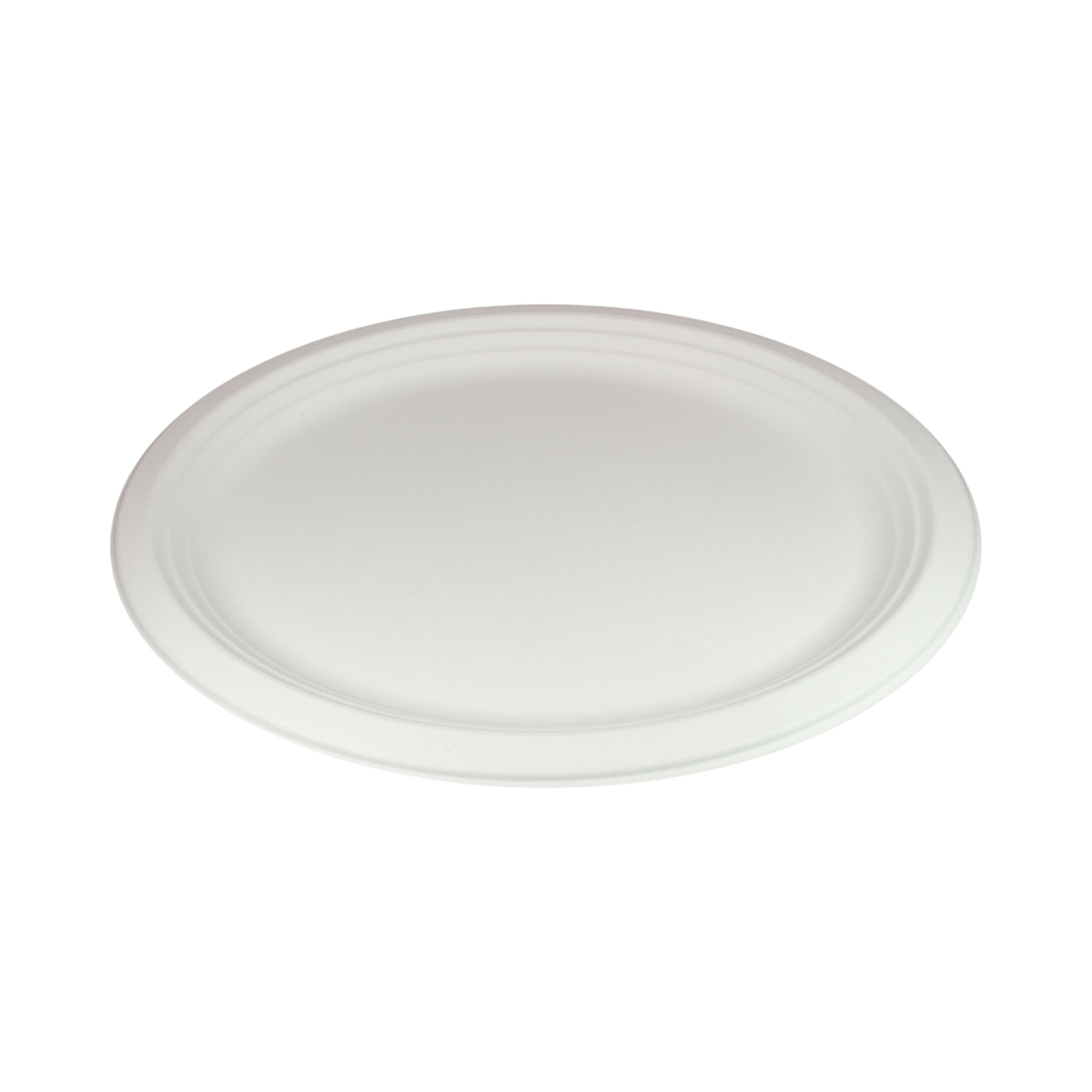 12.5" Oval White Bagasse Plate