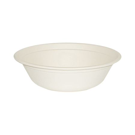 32 oz Round White Bagasse Bowl