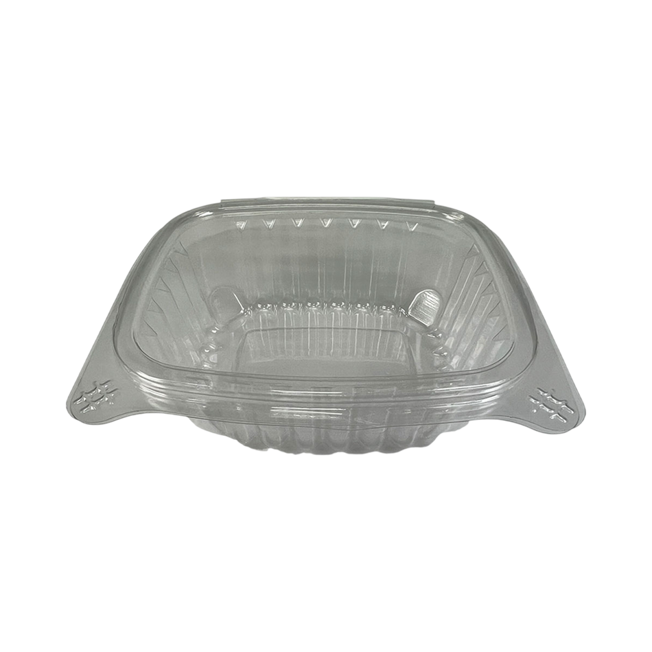 4 oz Rectangular Clear Plastic Hinged-Lid Container