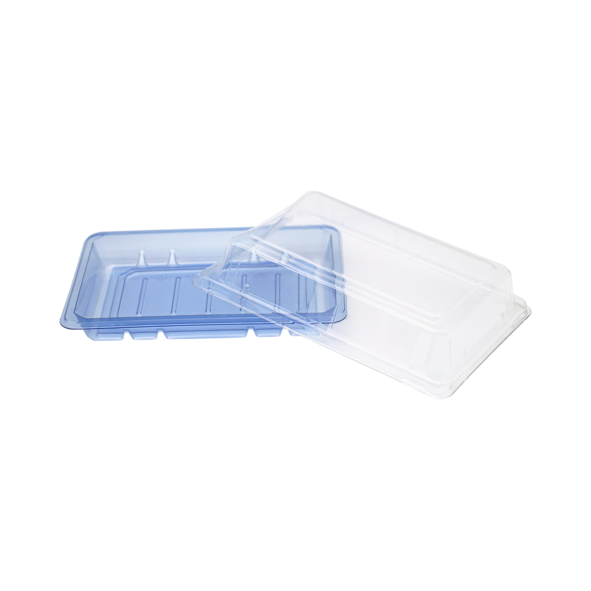 Clear Plastic Lid for 6.53" x 4.56" x 1" Sushi Container