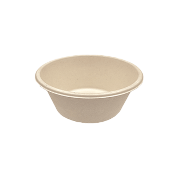 16 oz Round Bagasse Bowls - Natural