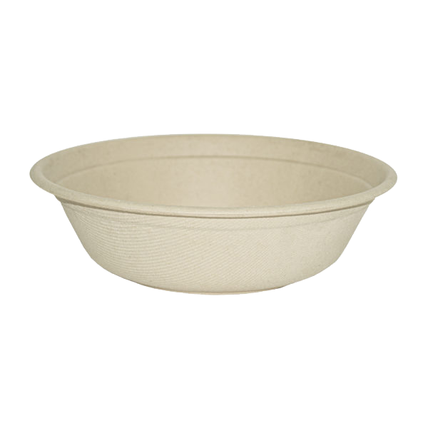 48 oz Round Bagasse Bowls - Natural
