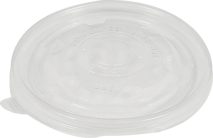 Plastic Flat Lids for 16 oz Kraft Bowls - Clear